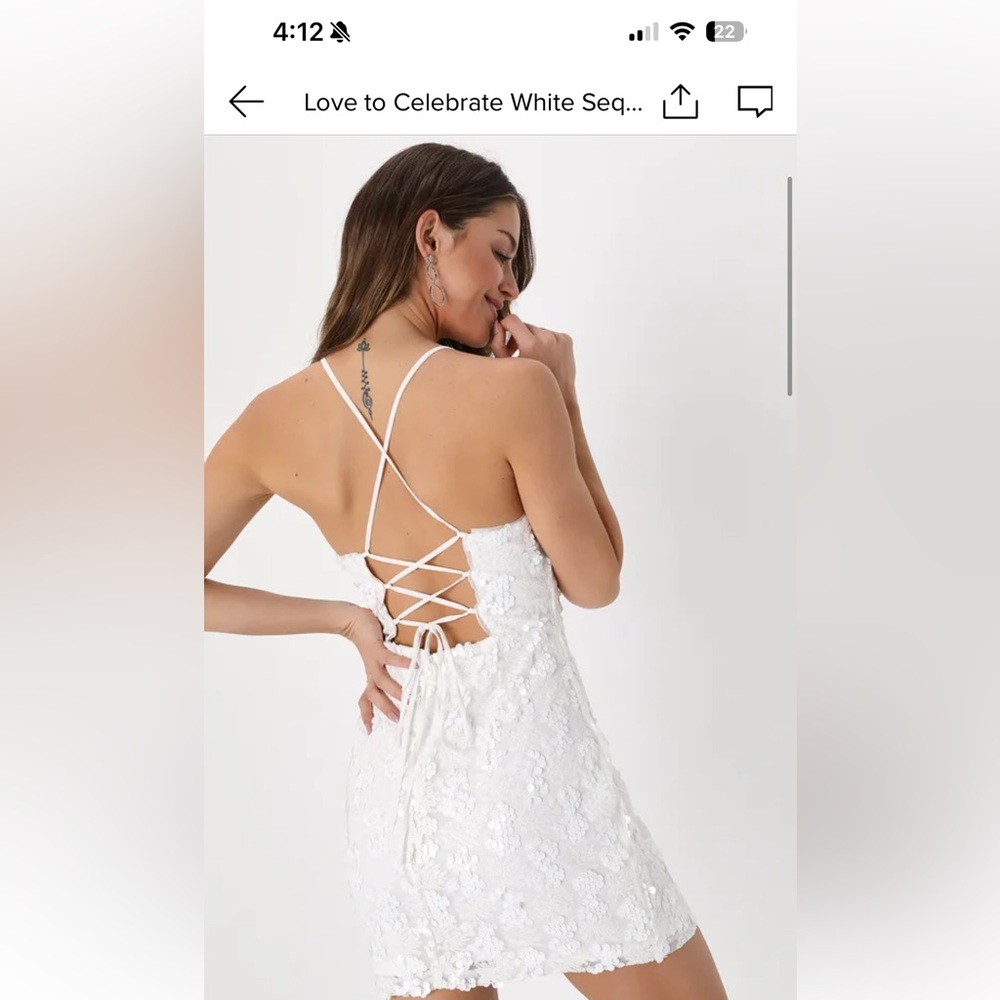 Lulu's White Backless Spaghetti Strap Sundress